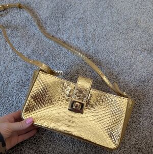 J. Crew Gold Crossbody Bag
